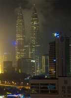 twin tower by night