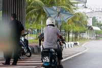 Umbrella on Motorbike